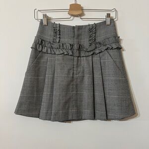 Marissa Webb Gray Plaid Women's Skirt